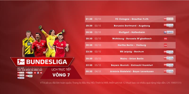 Lịch thi đấu Bundesliga